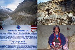 Thame 02 Thamo, Waterfall And Mani Wall, Khumbu Bijuli Company Sign, Teashop Woman